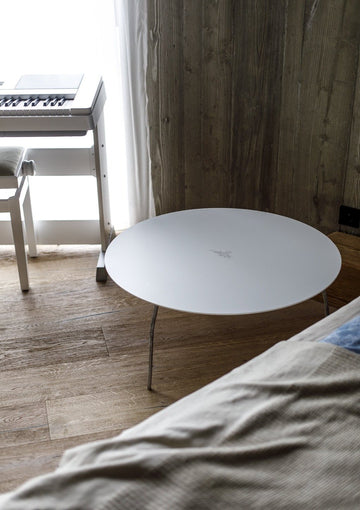 aluminium coffee table, round